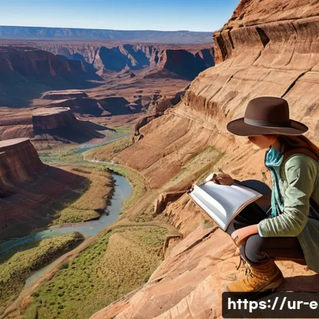 지구과학자 현장 실습 - **Prompt 1: Unveiling Earth's Ancient Stories**
A focused female geoscientist, in her late 20s, ...